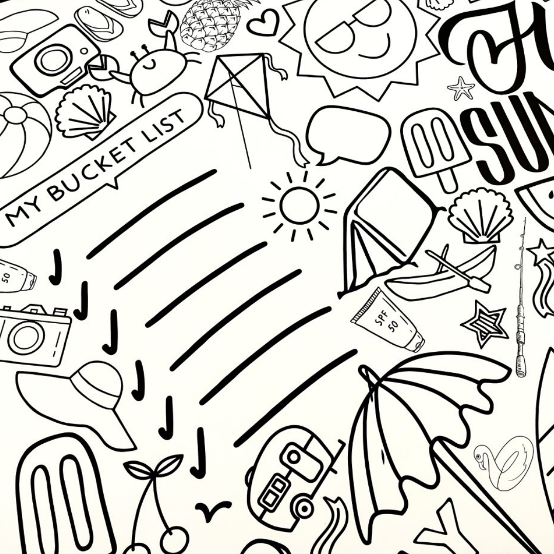 Creative Crayons Workshop - Wholesale Coloring Tablecloth - Kids & Baby - Kids Summer Art Activity | Coloring Tablecloth | Bucket List5