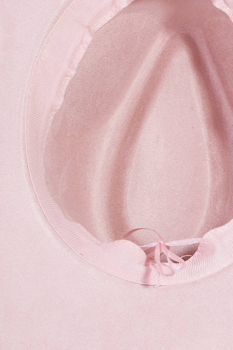 Collections by Fame Accessories - Wholesale Fedora - Women's - Ribbon Bow Pearl Chain Western Cowboy Hat5