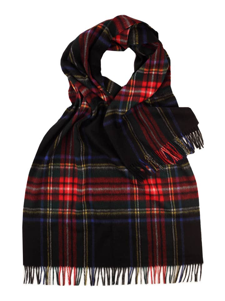 Black Stewart Lambswool Wrap for wholesale by Glen Prince