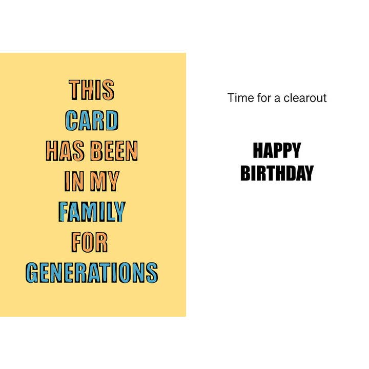 Quirky Birthday Card with Ironic Message Inside for wholesale by Duggoons Greeting Cards