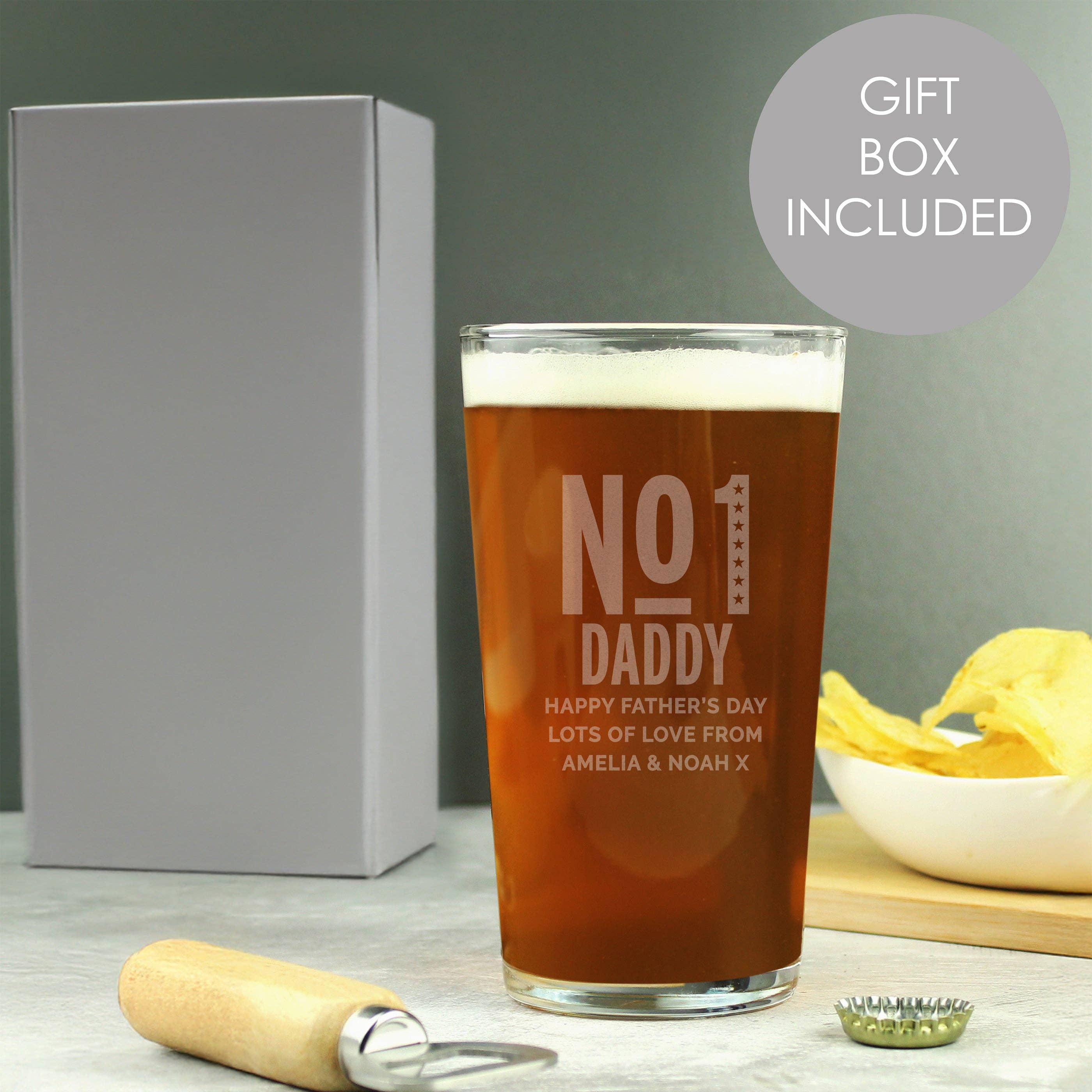 Simply Canvas Art – wholesale Beer glass/mug – Personalised No. 1 Pint Glass0