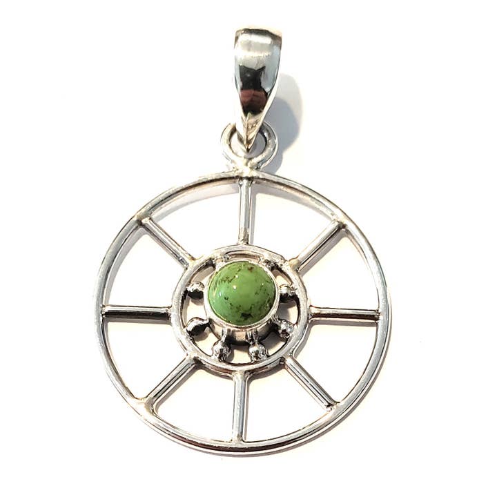 Colgante de gaspeita y plata de ley para venta al por mayor de Anna King Designs