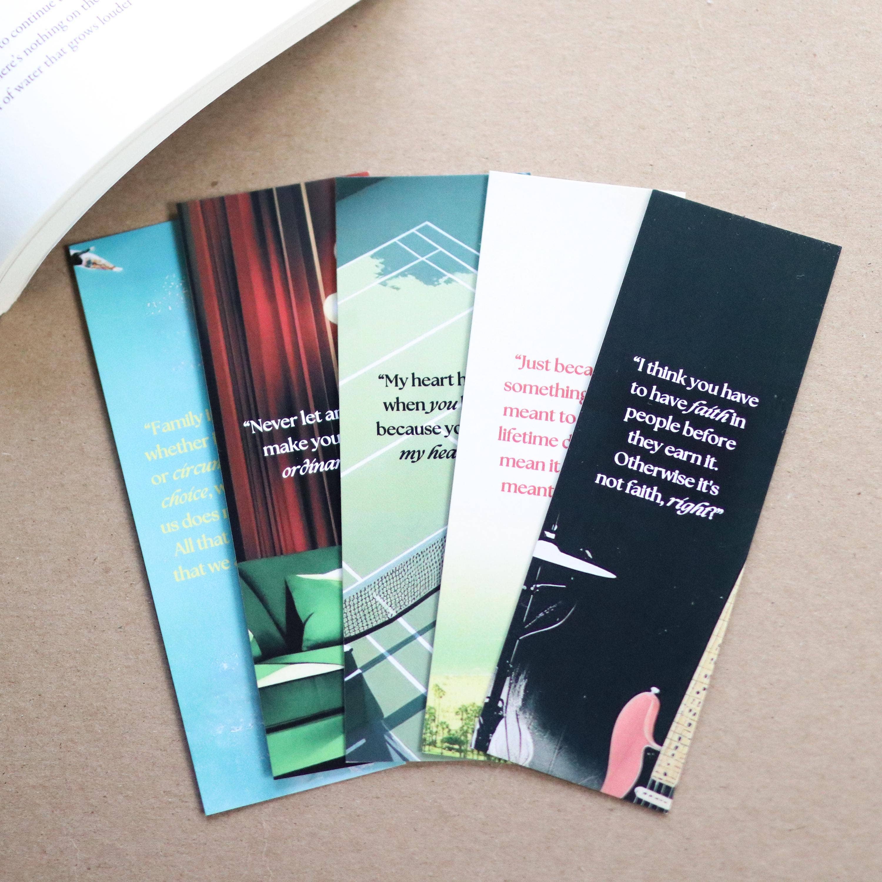 The Sticker Shop - Wholesale Bookmark - Taylor Jenkins Reid Inspired Bookmarks (set of 5)3