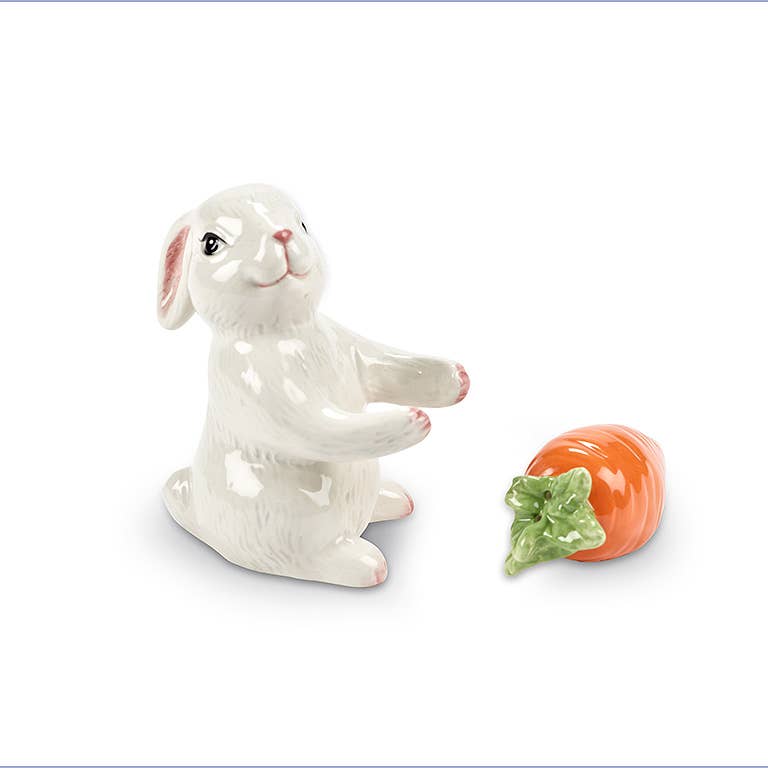 Abbott - Wholesale Salt & Pepper Shaker Set - Bunny&Carrot Salt&Pepper-3.5"H-14551