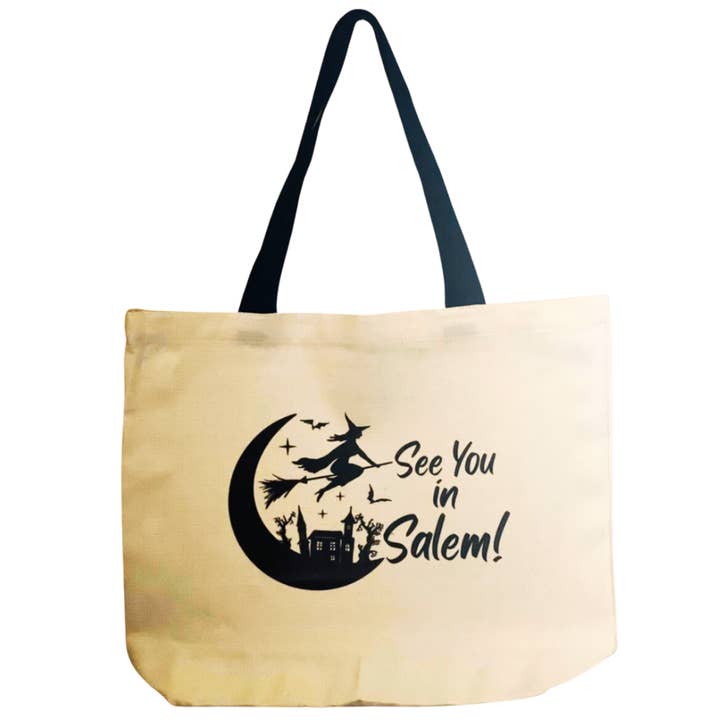 Eye of Toad, LLC - Wholesale Tote Bag - Women's - See You In Salem Large Canvas Tote Bag
