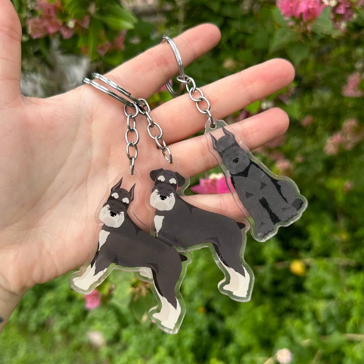 Schnauzer Dog 2.5in Acrylic Keychain for wholesale by Prime Shiba