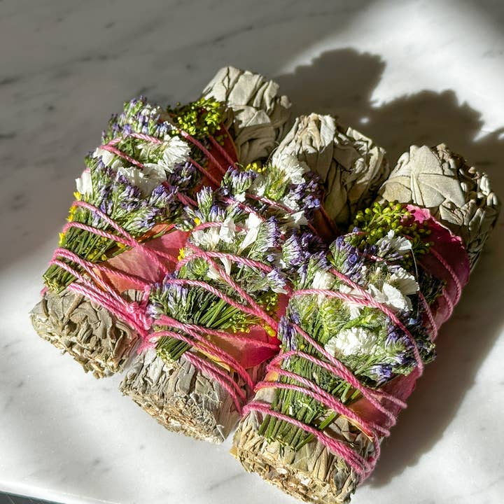 Sacred Sunday - Wholesale Sage Bundle - Wildflower + White Sage Smudge Wand