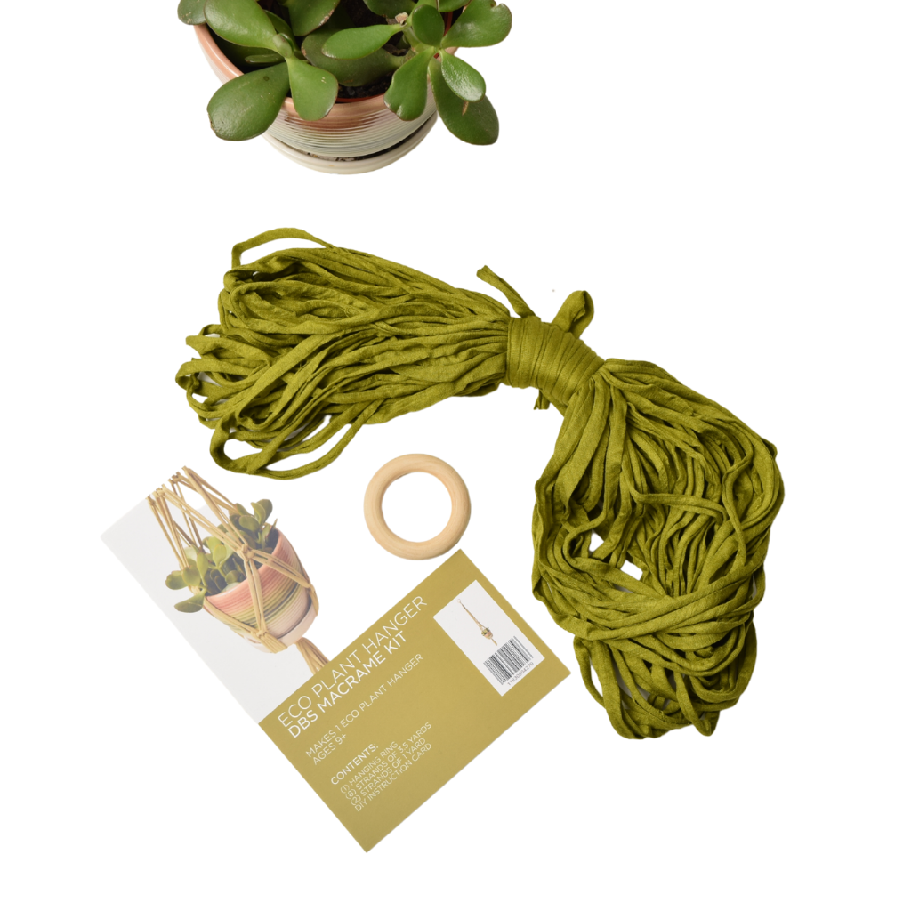 Shreds + rerope - Wholesale DIY Craft Kit - Eco DIY Macrame Plant Hanger Kit26