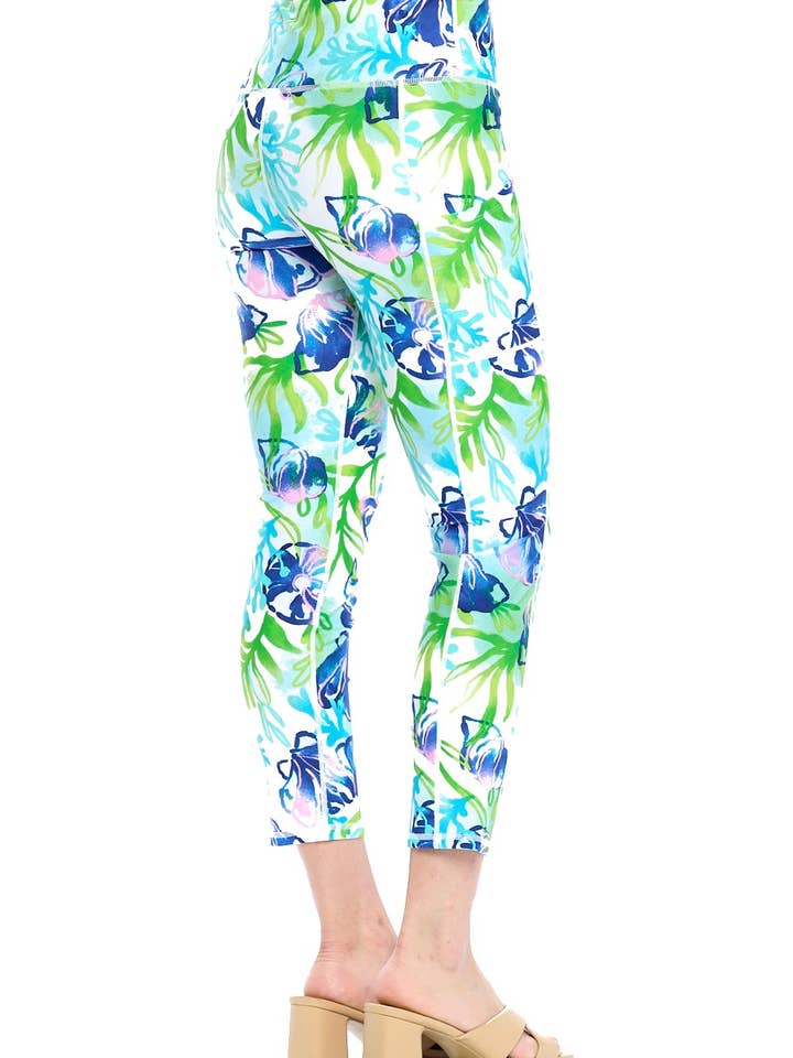 White Cecilia Cropped Leggings for wholesale on Faire2