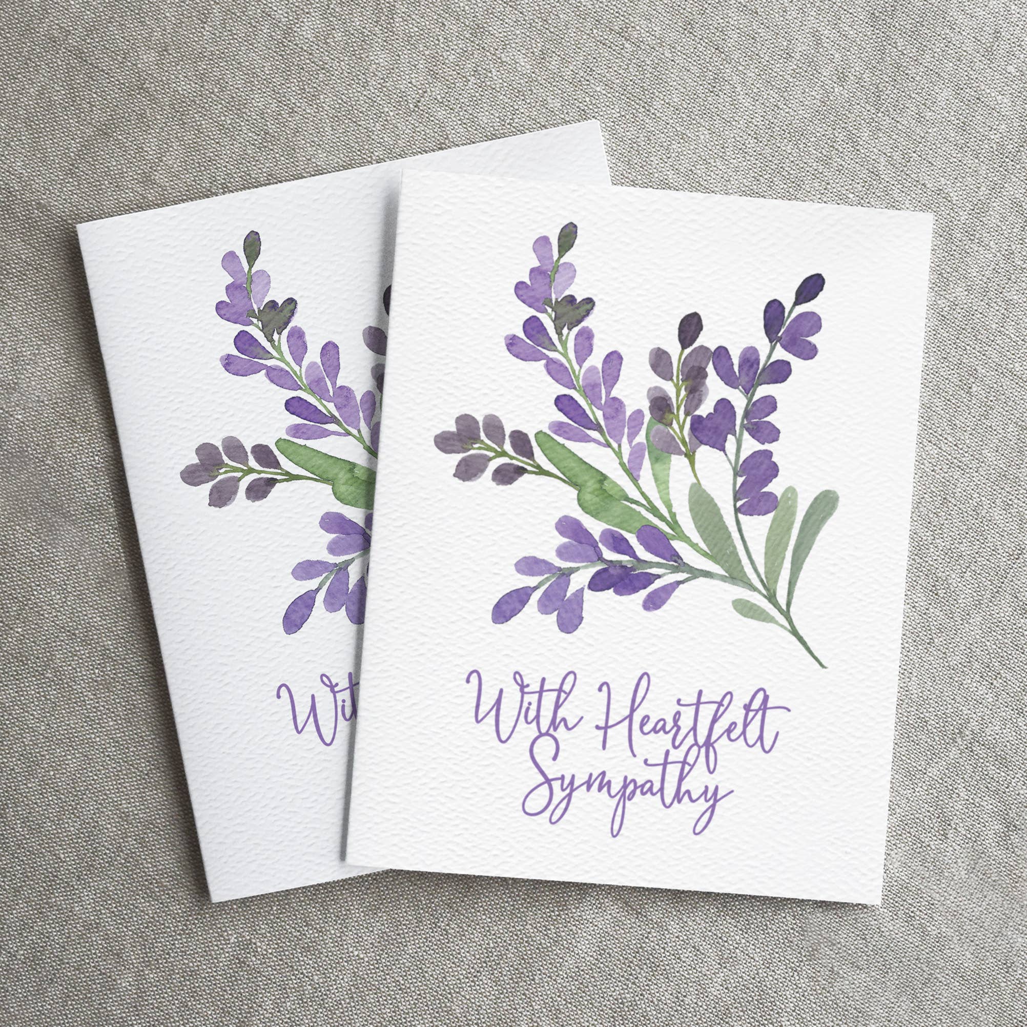 Blue Thistle - Wholesale Sympathy Card - With Heartfelt Sympathy, Grief Card, Condolence card, Loss2