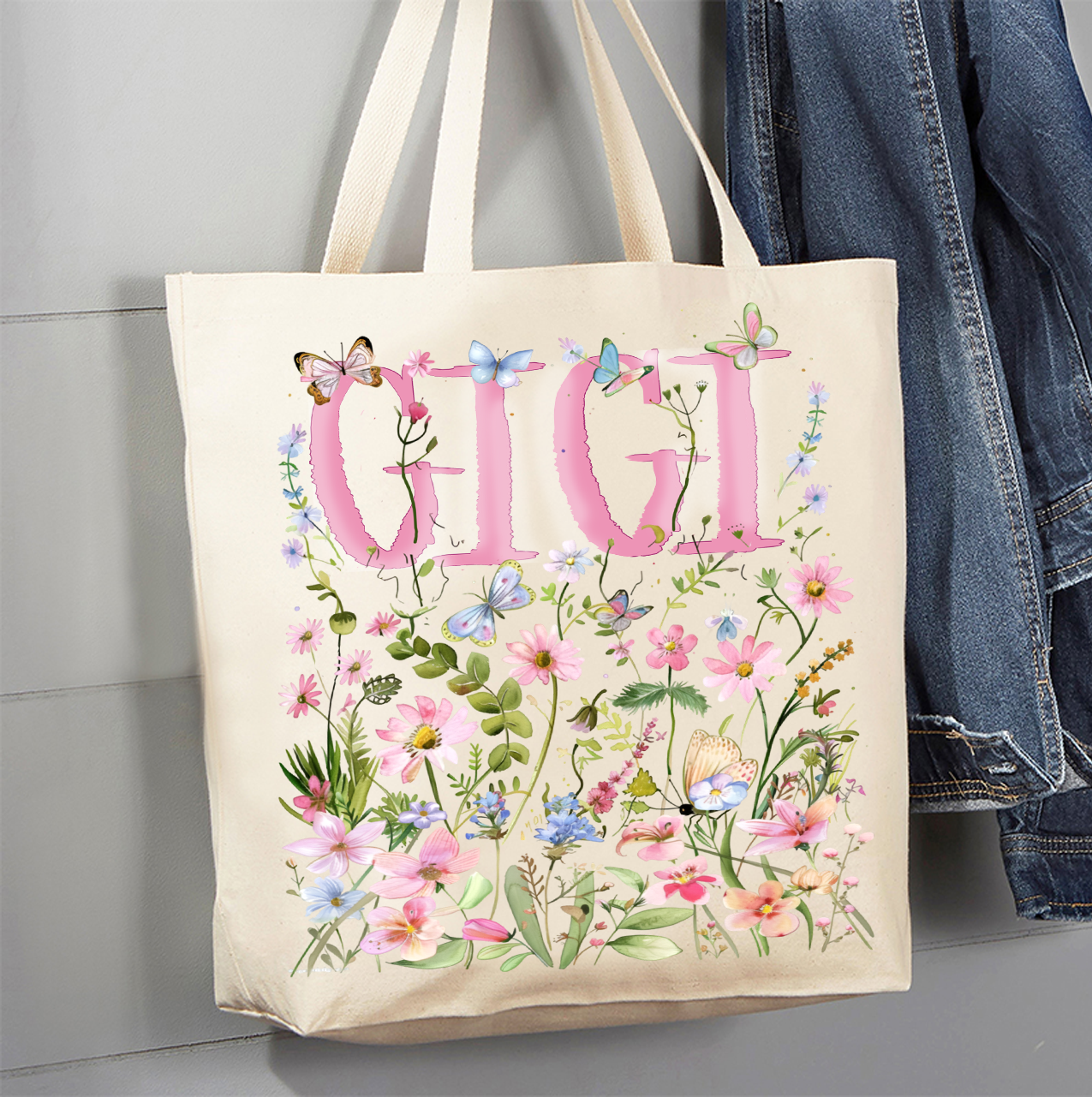 Avery Lane Gifts - Wholesale Tote Bag - Women's - Mother's Day Wild Flowers Gigi Canvas Tote Bag0