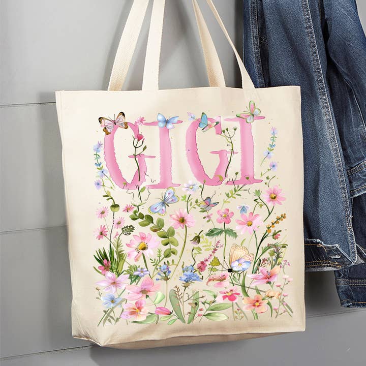 Avery Lane Gifts - Wholesale Tote Bag - Women's - Mother's Day Wild Flowers Gigi Canvas Tote Bag