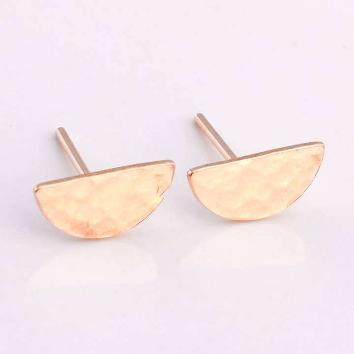 14 Karat Gold gefüllte große Halbmond-Ohrstecker für den Großhandel von Renegade Silver