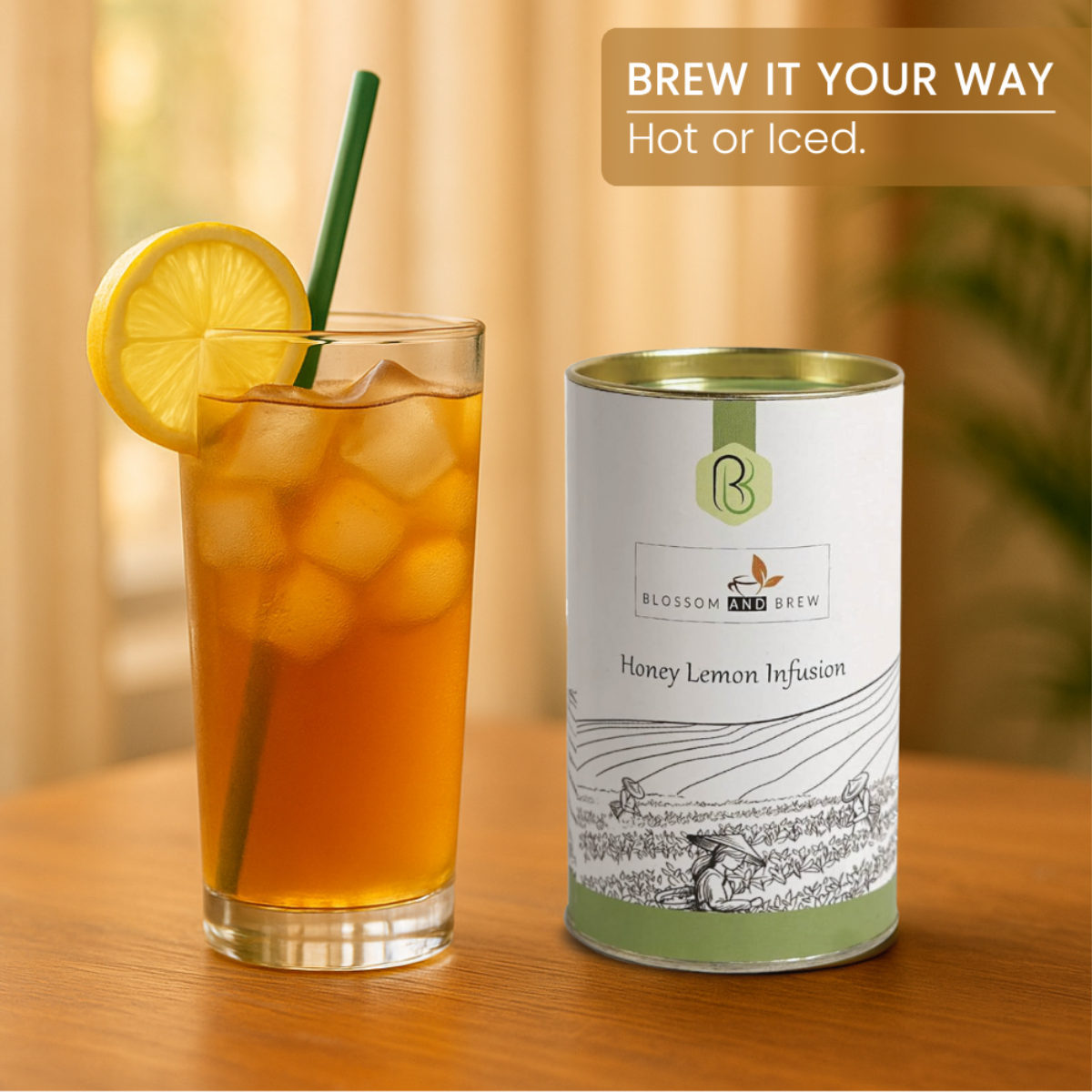 Blossom & Brew - Wholesale Loose Tea - Green Tea- Honey Lemon Infusion, Bright & Refreshing12