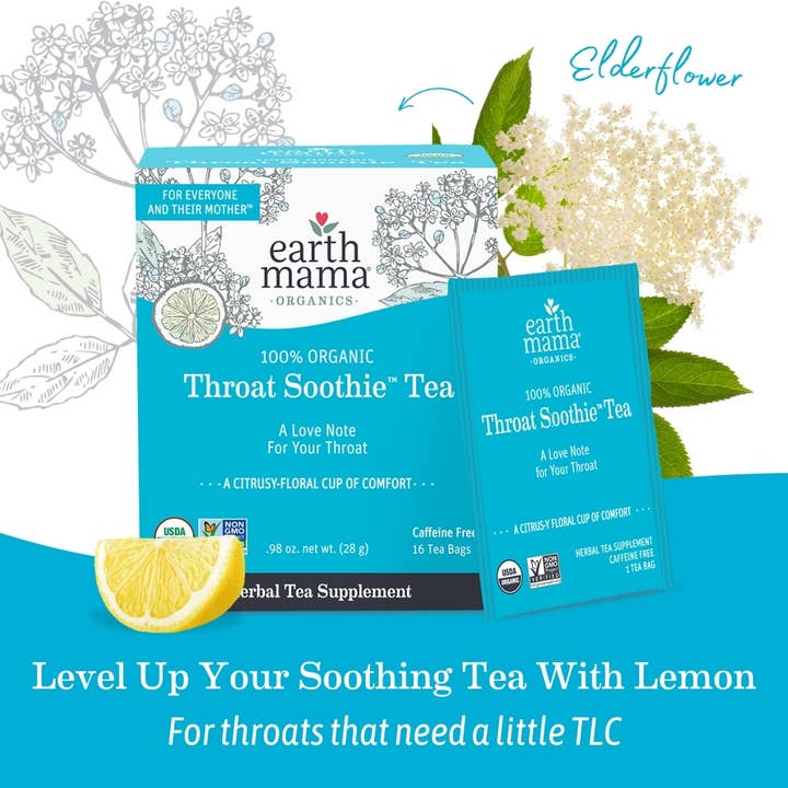 Earth Mama Organics - Wholesale Health/Detox Tea - Organic Throat Soothie Tea1