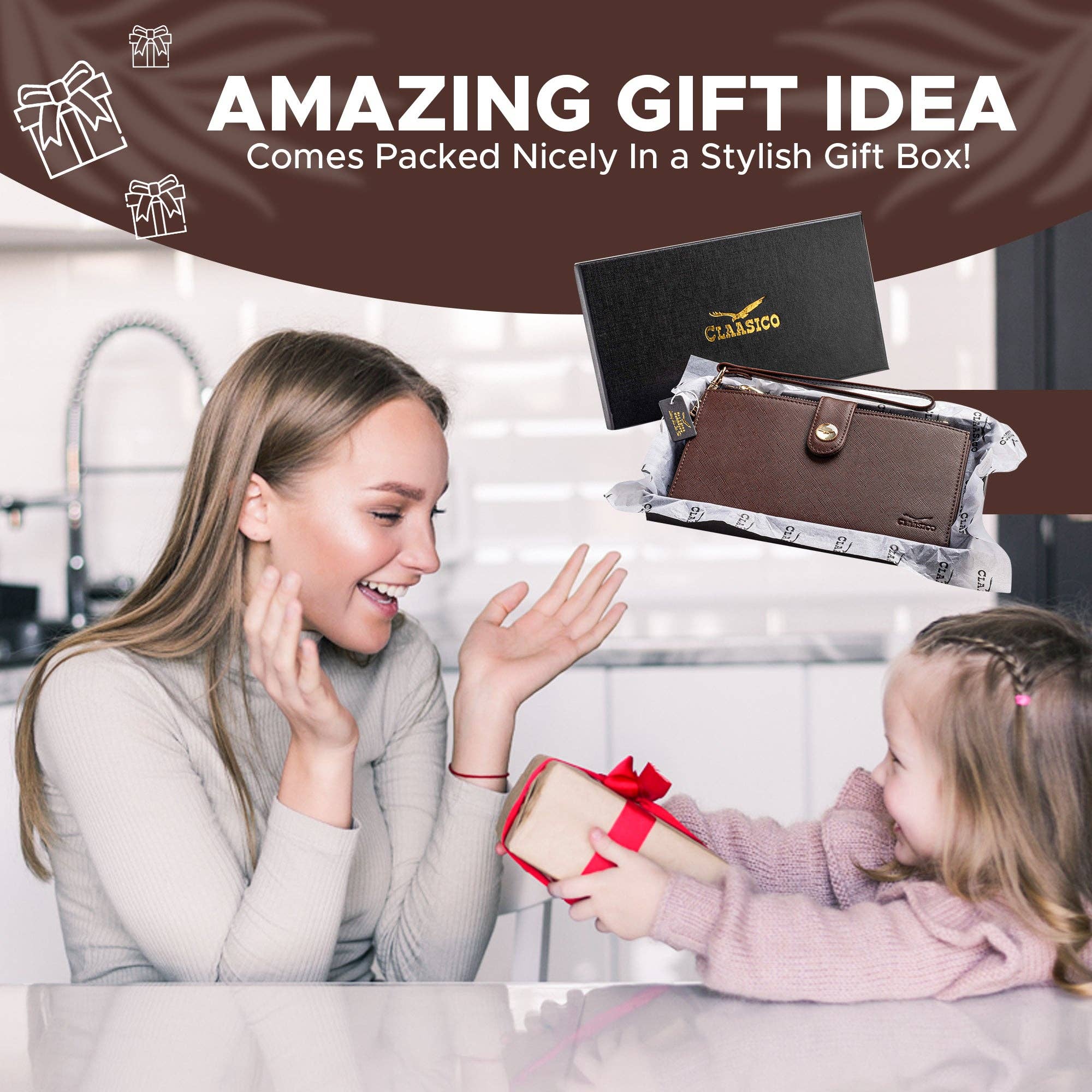 Claasico - Wholesale Phone Wallet - Women's - Women’s RFID wristlet wallet phone holder29