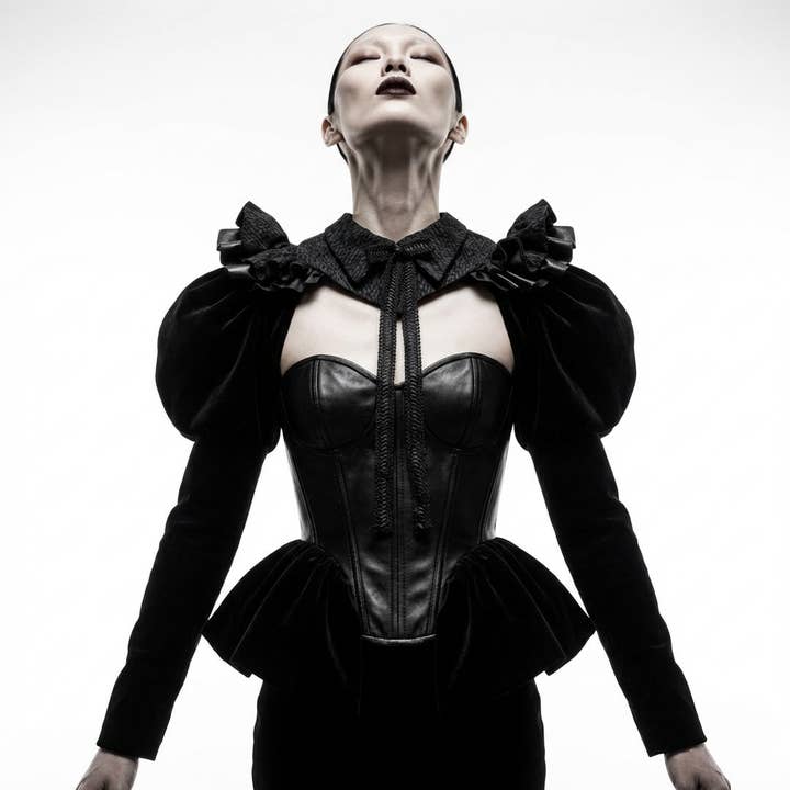 Zwarte halskraag met slangenprint voor wholesale door Sumie Tachibana