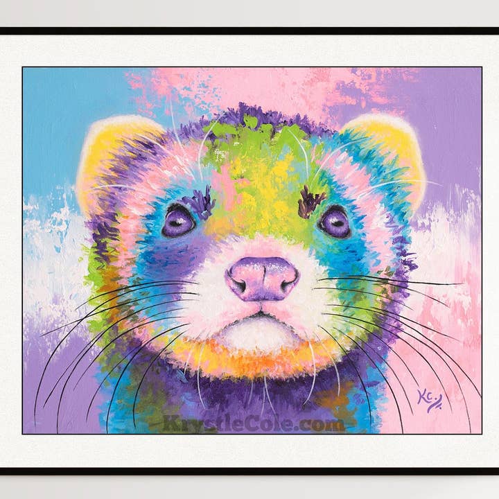 Krystle Cole Fine Art - Wholesale Art Print - Ferret Art Print3
