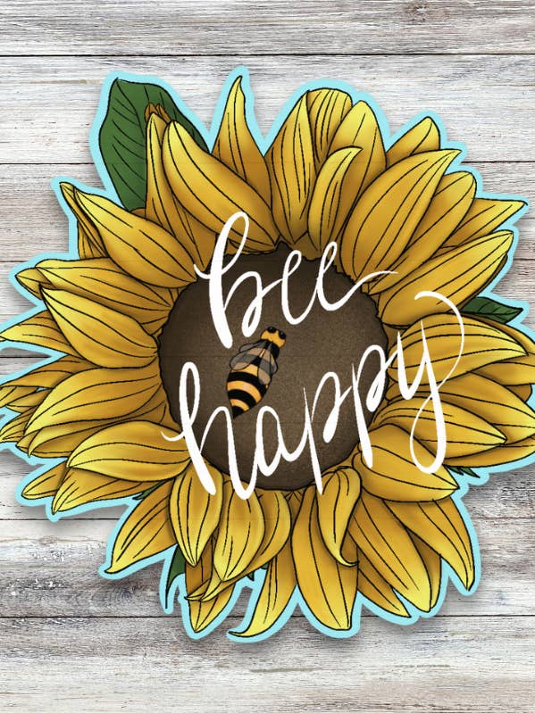 Vinyl Sticker - 'Bee Happy' for wholesale by KossHart