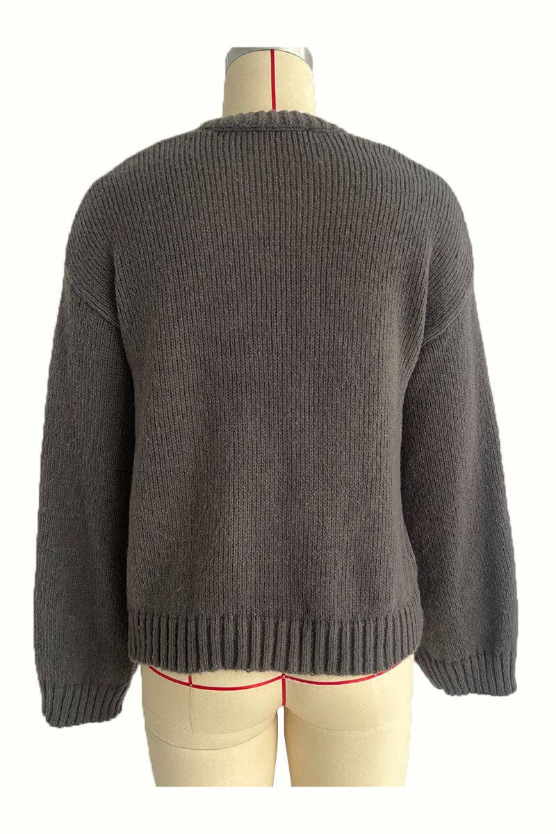 GREY Tie-Front Open Cardigan for wholesale on Faire4