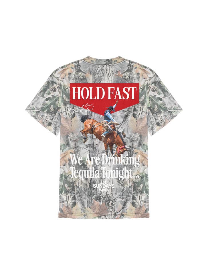 The Hold Fast Tee - Camo/White for wholesale by Los Sundays Tequila