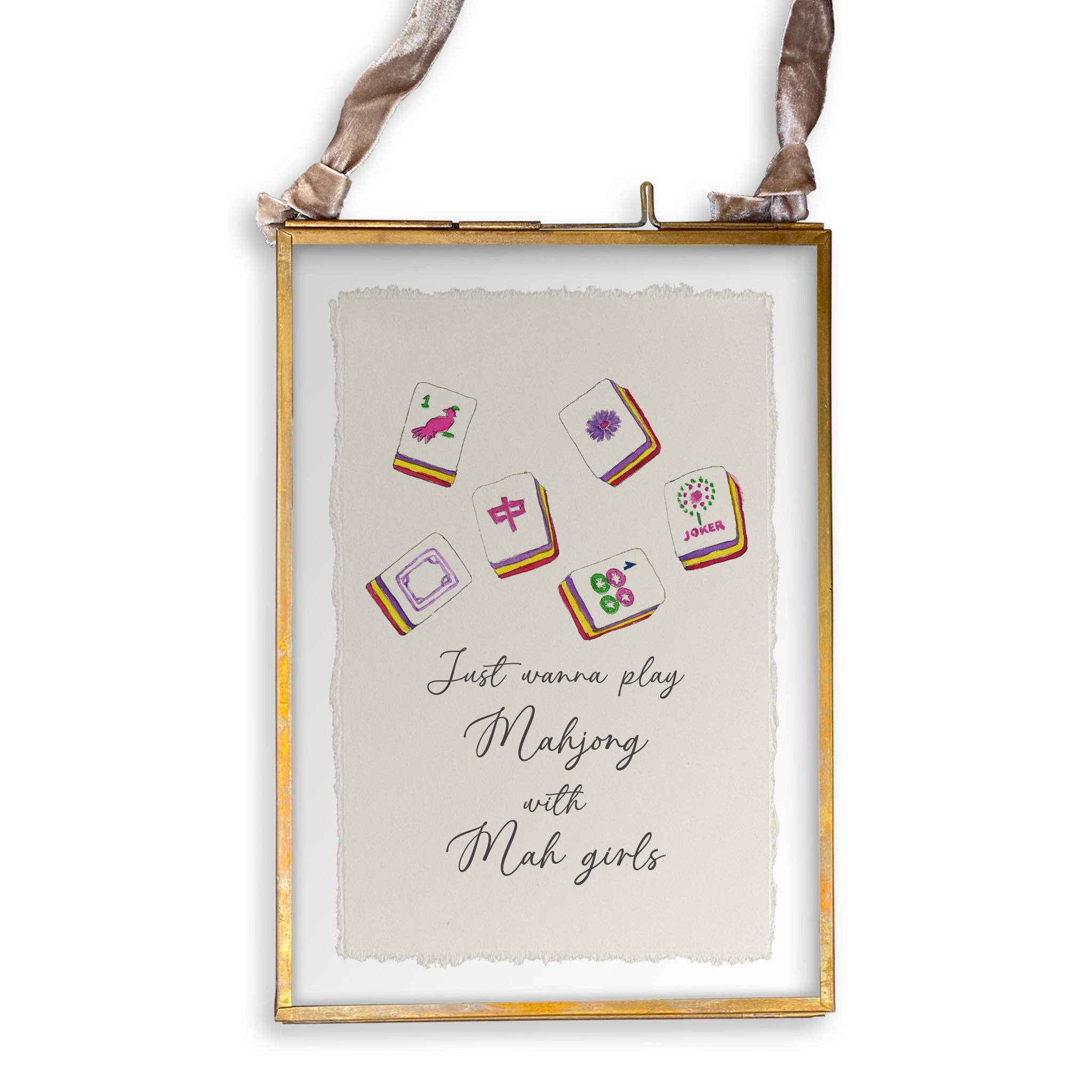 French Graffiti - Wholesale Tea Towel - Mahjong with Mah Girls13