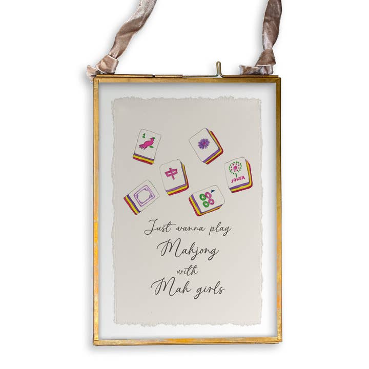 French Graffiti - Wholesale Tea Towel - Mahjong with Mah Girls13