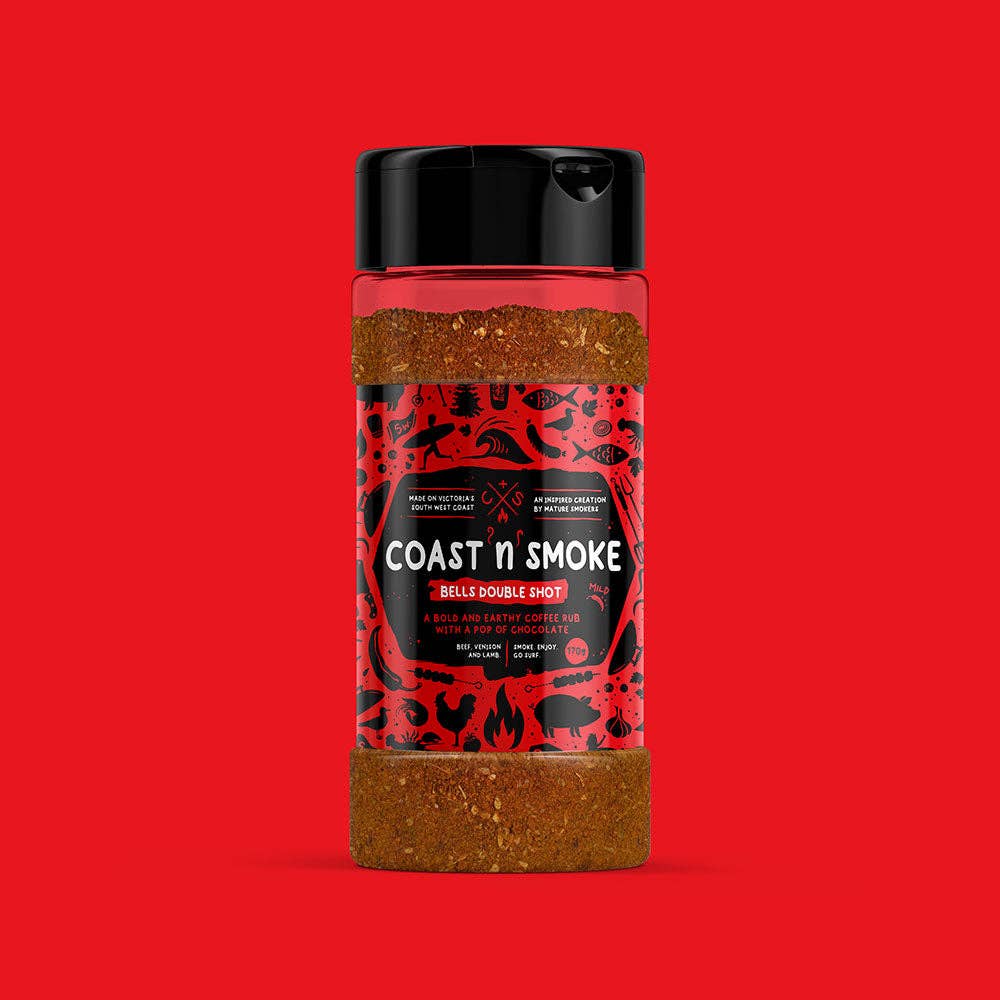 Coast n Smoke - Wholesale Rub - Bells Double Shot (Espresso and ancho)1