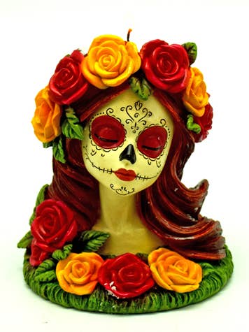 Day of the Dead Candleholder for wholesale by Fantasy Gifts