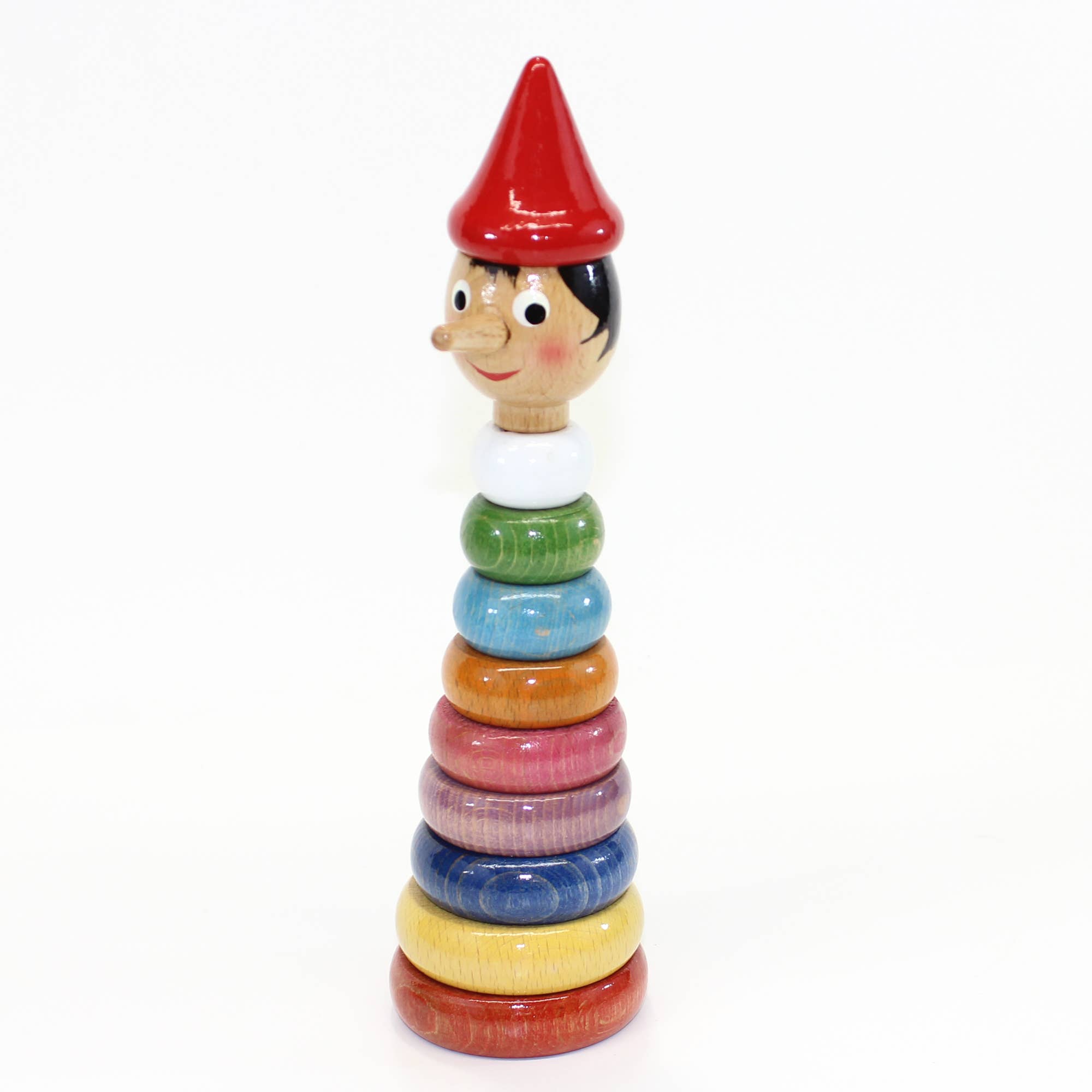 San Lorenzo Design - Vente Jouet en bois – enfant - Jouet pyramide en bois Pinocchio, fait main, vintage1