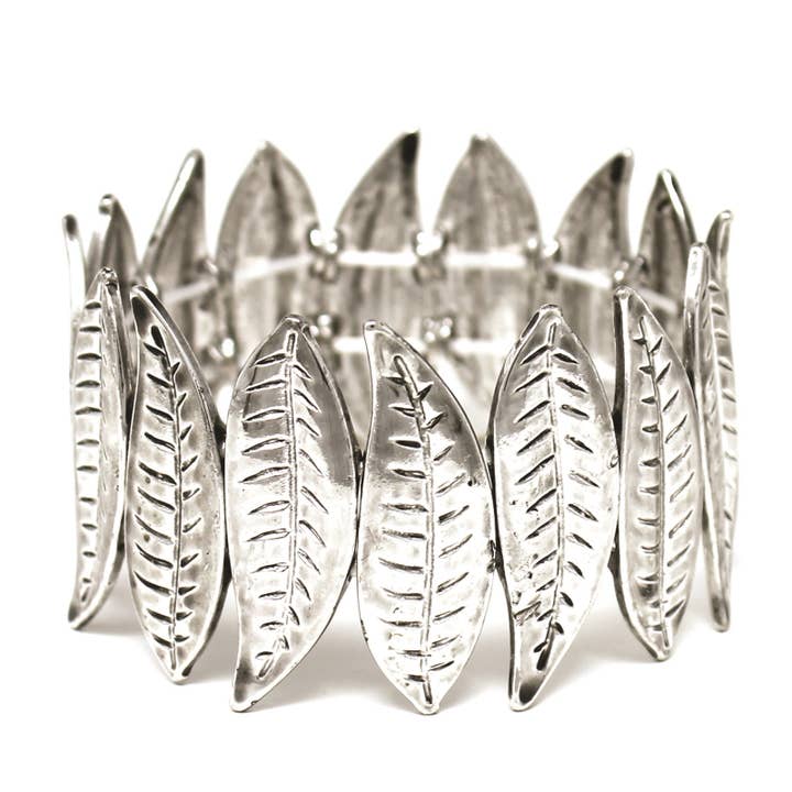 Leaves Stretch Bracelet for wholesale by Peaceful Village Inc.