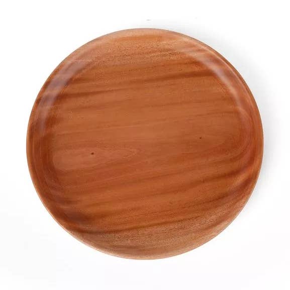 Khaya Wood - Dinner Plate Ø24 cm - Eco-friendly - Hand made for wholesale by Khaya Woodware