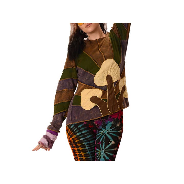 COTTON STONEWASH MUSHROOM GLORY HOODIE for wholesale by Gypsy Rose