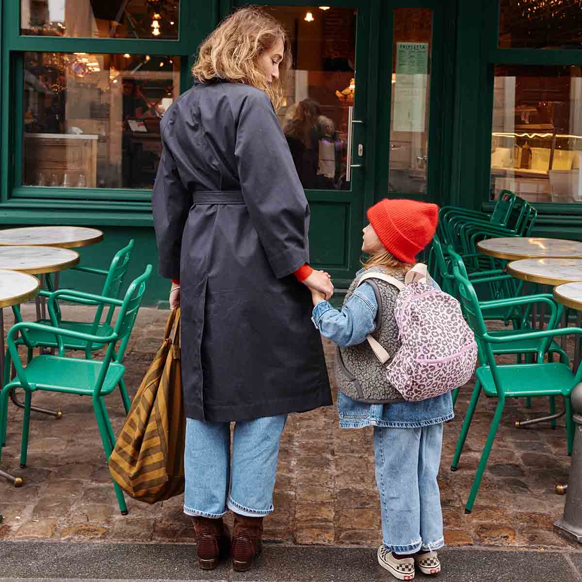 ELISA TOTE BAG STRIPES CUMIN - BLACK for wholesale on Faire3