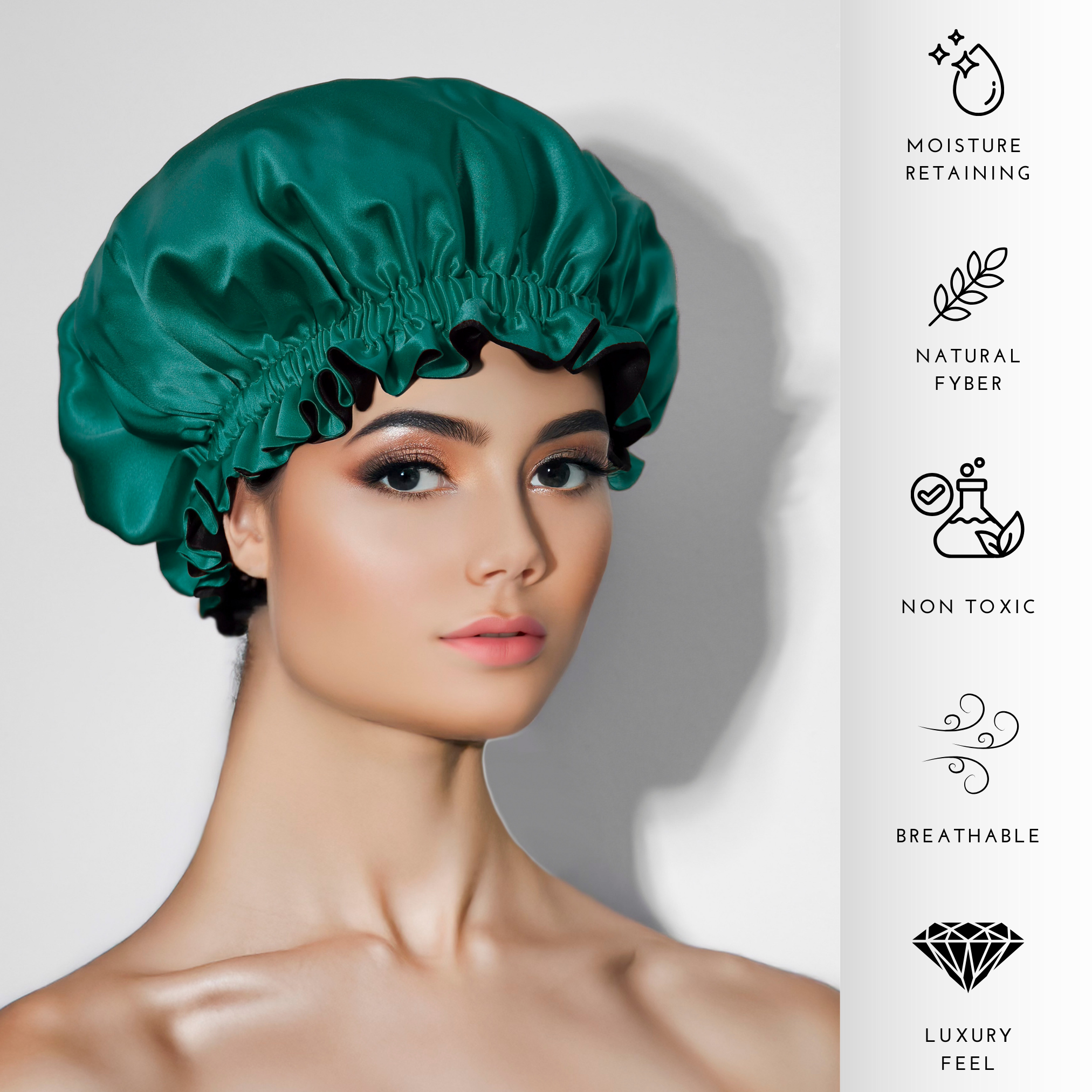 Nochka - Wholesale Sleep Cap / Bonnet - Women's - 100% Pure Mulberry Silk Bonnet – Reversible & Durable4