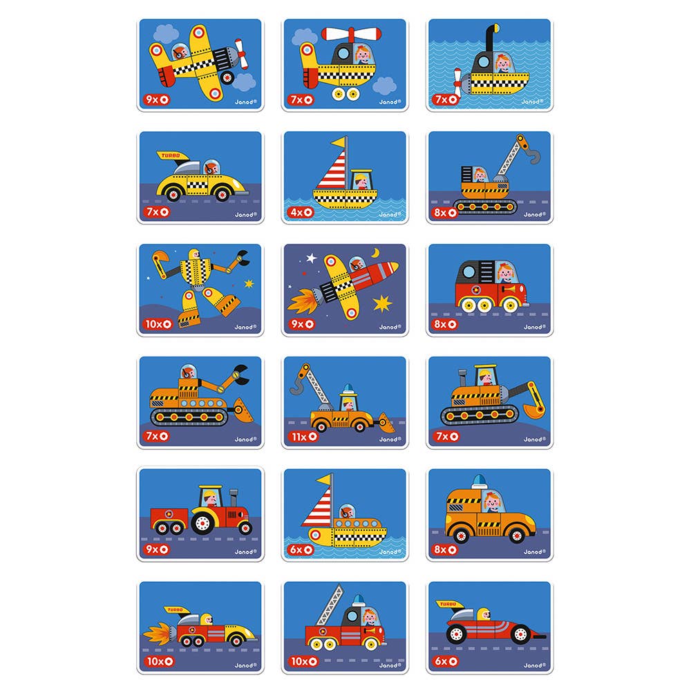 Janod - Wholesale Toy Set - Kids - Magneti'book - Racers6