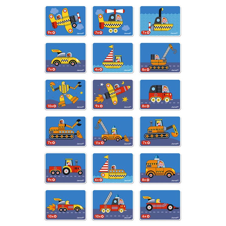 Janod - Wholesale Toy Set - Kids - Magneti'book - Racers6