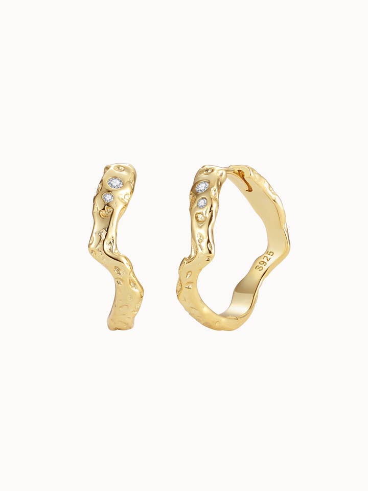 Elei Earrings - Gold Plated for wholesale by Nava Copenhagen