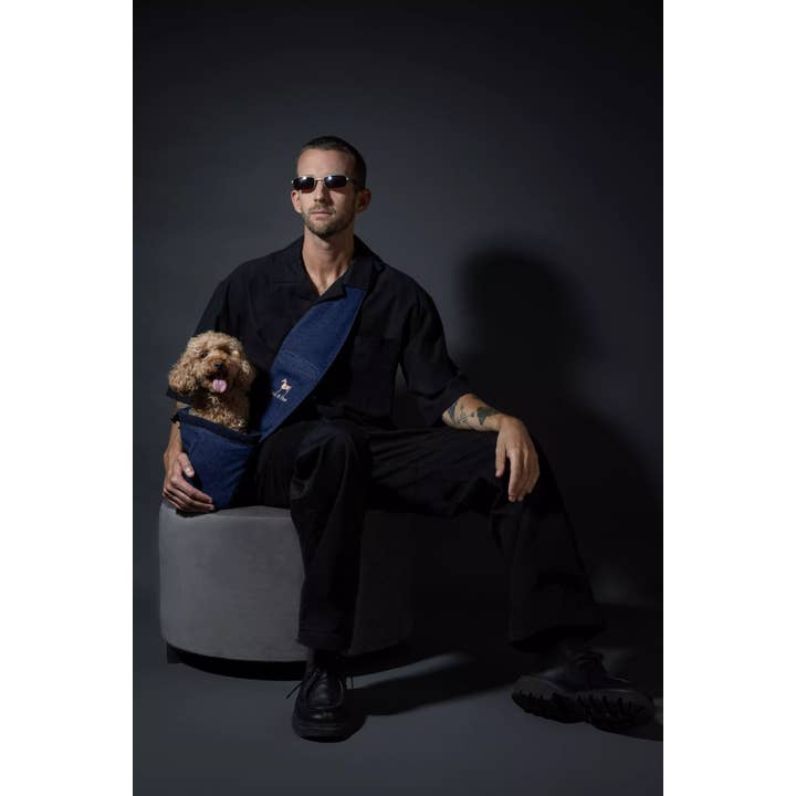 NOAH AND PAW LLC - Wholesale Pet Carrier - Cat/Dog - Premium Denim Pet sling Carrier 3x Safety8