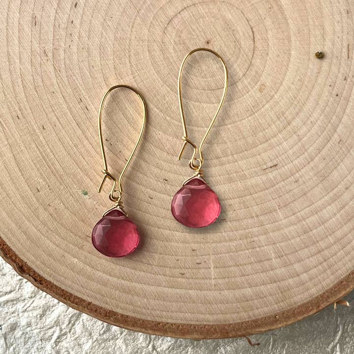 Dana Herbert - Wholesale Dangle Earrings - Gold Sasha Short Gemstone Earrings1