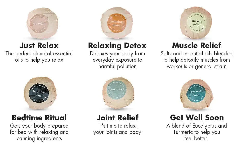 Beauty By Earth - Wholesale Bath Bomb/Fizz - Aromatherapy Handmade Bath Bomb Gift Set 6 Pack, USA Made1