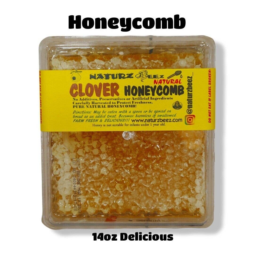 Naturz Beez - Wholesale Honey - HONEYCOMB 14oz PURE UNFILTERED HONEY COMB6
