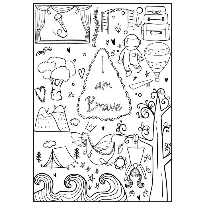 Hopscotch Girls - Wholesale Coloring Book - Kids & Baby - Coloring Book for Girls - "I Am Confident, Brave &..."