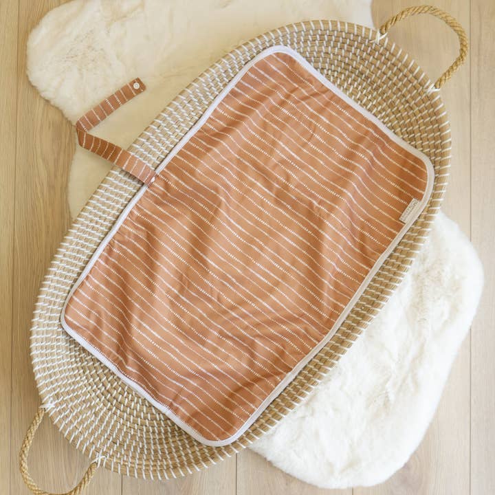 Baby Travel Changing Mats - Dune Tan with White for wholesale by Modern Cloth Nappies