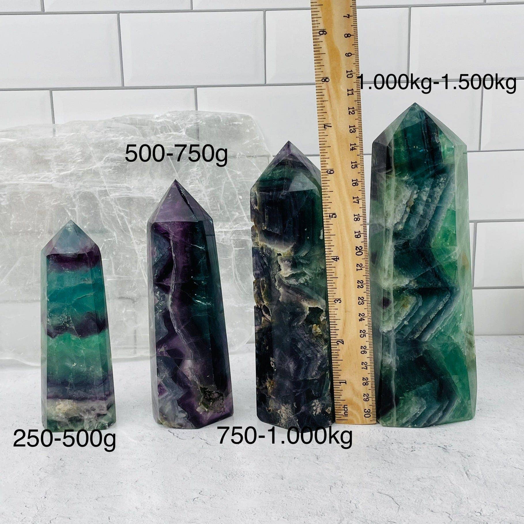 Rock Paradise - Wholesale Spiritual Stone/Crystal - Crystal Rainbow Fluorite Polished Point Towers - By Weight2