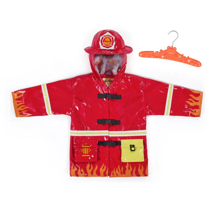 Kidorable - Wholesale Raincoat - Kids - Kidorable Fireman Raincoat with Kidorable Carved Hangers