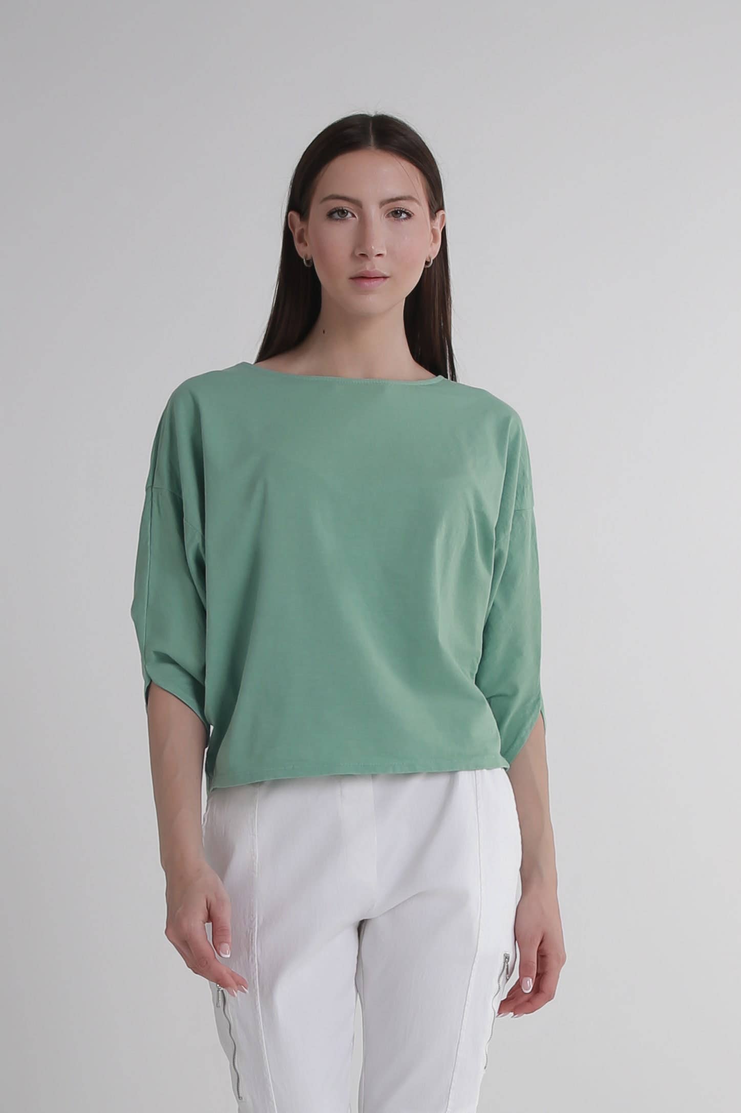 TINA Stephens Italy/Tees By Tina - Wholesale T-Shirt - Women's - Omaria Batwing Crop Top (BSS171)21