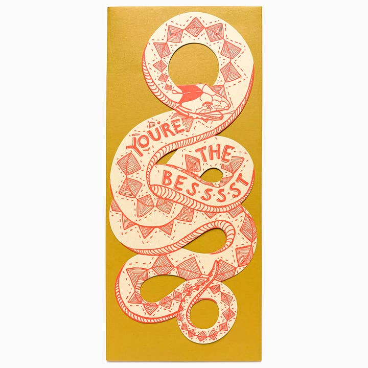 vous êtes la meilleure carte serpent pour la vente par Blackbird Letterpress