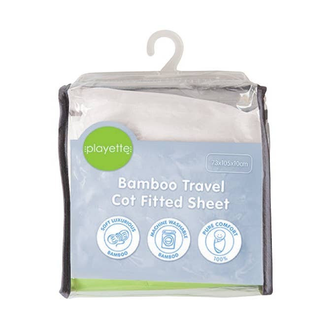 Bamboo Travel Cot Fitted Sheet for wholesale by Playette