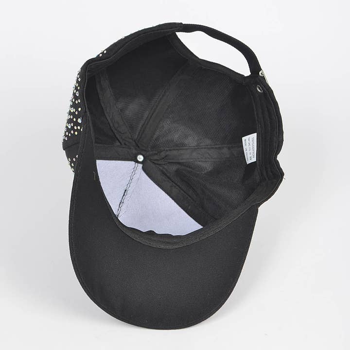 Berretto in denim con pietra acrilica lucida per la vendita all'ingrosso da parte di 3AM BY H&D ACCESSORIES